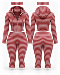 Perfect Form 3-Piece Capri Set | Cherry