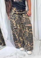 Load image into Gallery viewer, Leopard Fever Distressed Denim
