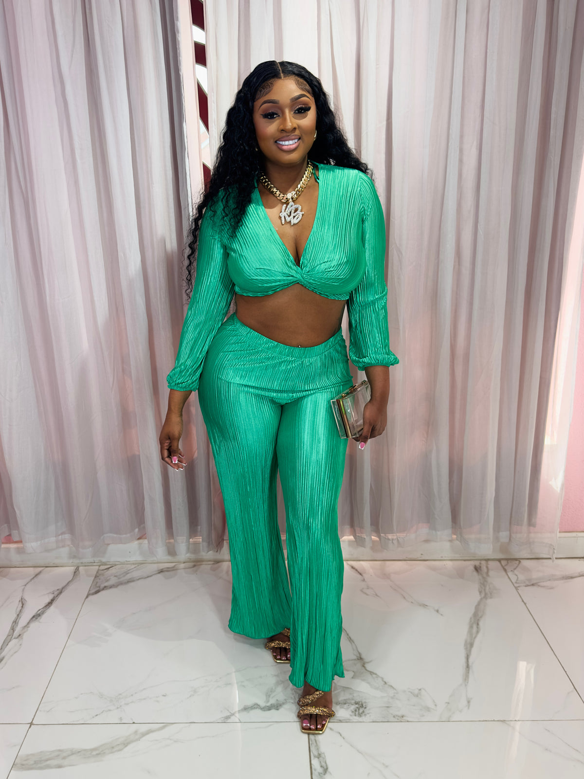 Champagne Sipping Set - Green