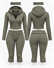 Perfect Form 3-Piece Capri Set | Olive