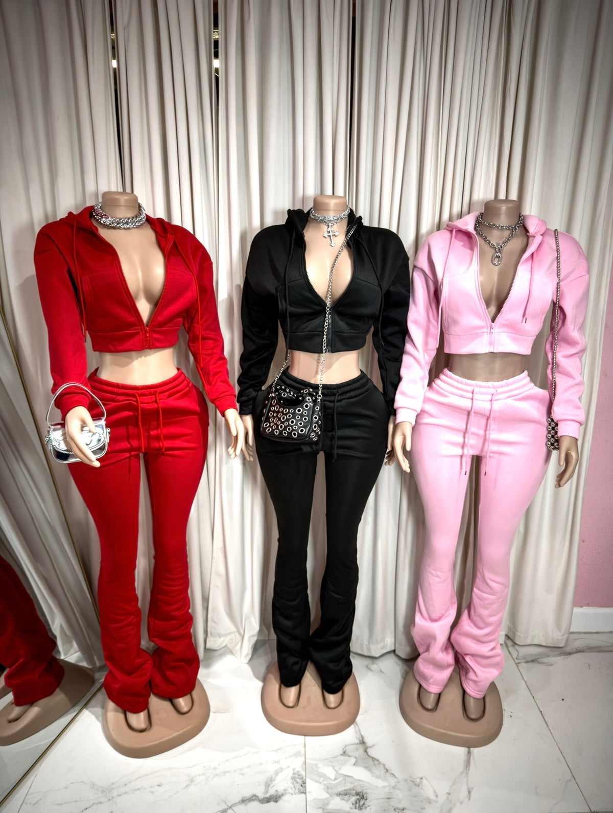It girl Stacked Jogger Sets