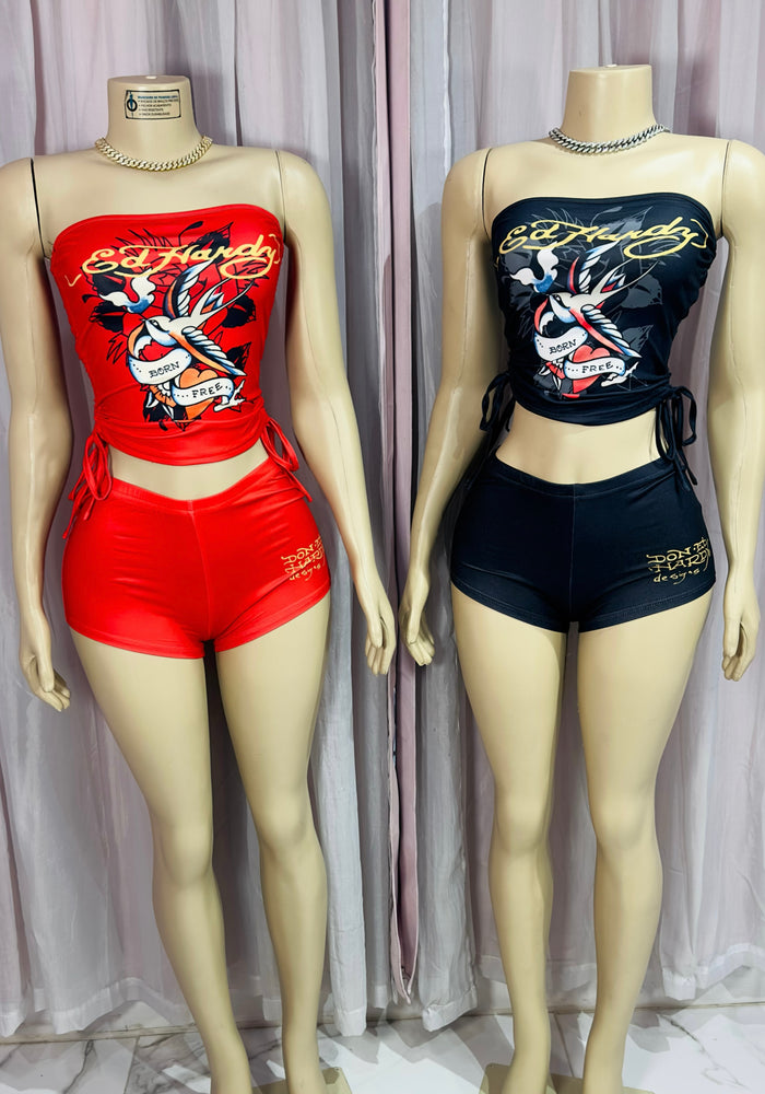 Hardy Hottie Short Set- Black