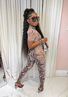 Load image into Gallery viewer, Problematic Snakeskin Jumpsuit
