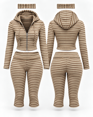 Perfect Form 3-Piece Capri Set | Vanilla Chai
