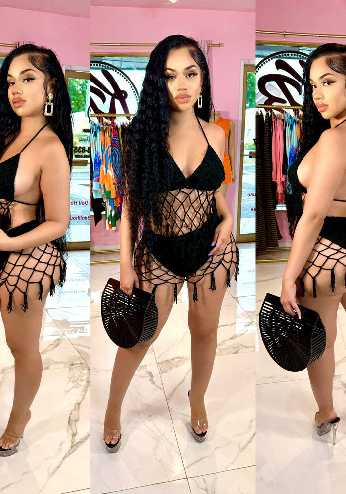 Mykonos Skirt Set Black