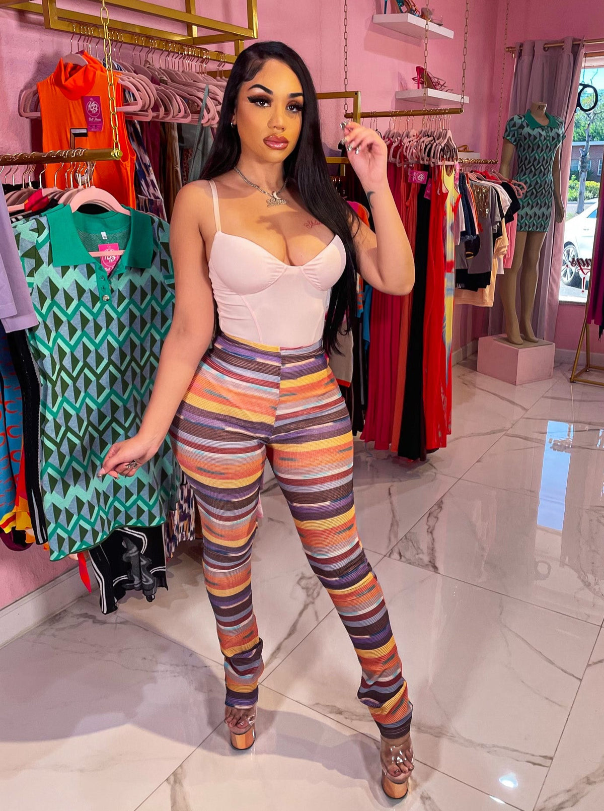 Flavorful Stripe Leggings